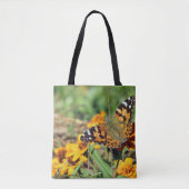 Dame Butterfly, geverfd op Zinnia-Canvas tas (Voorkant)