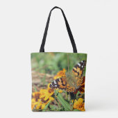 Dame Butterfly, geverfd op Zinnia-Canvas tas (Achterkant)