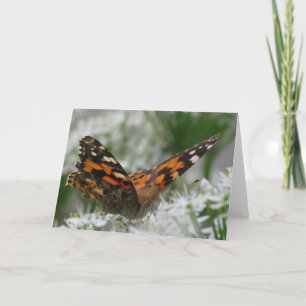 Dame Butterfly Kaart
