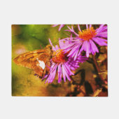 Dame Butterfly Wild Aster Flower Abstract Deurmat (Voorkant)