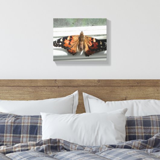 Dame Butterfly Wrapped Canvas (Insitu (Slaapkamer))