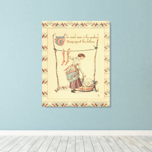   dame canvas afdruk (Insitu (Houten vloer))