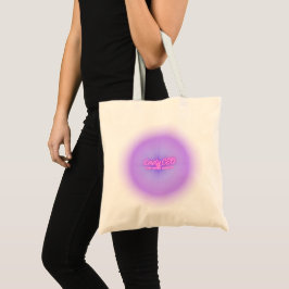 Dame CEO Paarse Aura Glow Esthetische Canvas Tote Bag