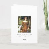 Dame Clare met een Fawn Kaart (Achterkant)