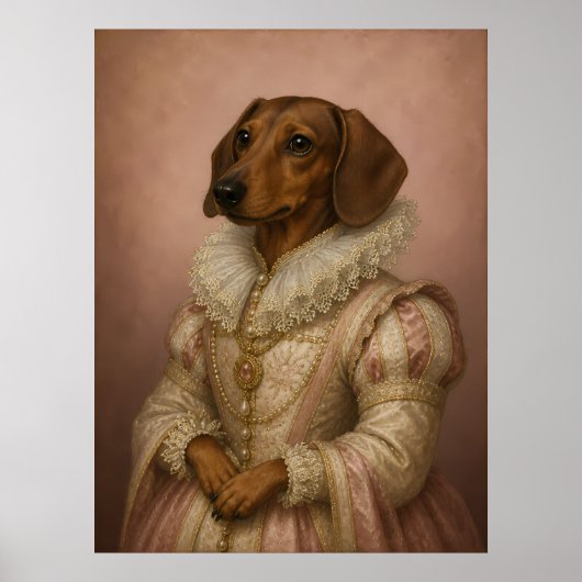 Dame Dachshund Poster (Voorkant)