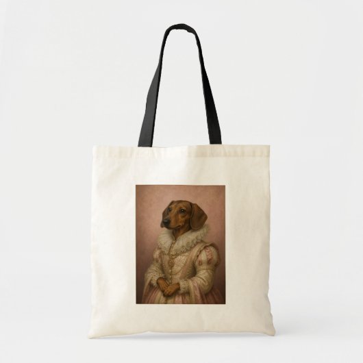 Dame Dachshund Tote Bag (Voorkant)