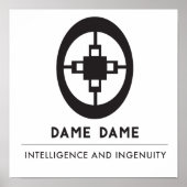 Dame Dame | Symbool voor inlichtingen en ongerusth Poster (Voorkant)