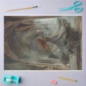 Dame dansen vloeiende jurk kathedraal decoupage tissuepapier (Craft)