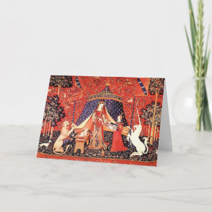 "Dame & de Eenhoorn " Feestdagen Kaart