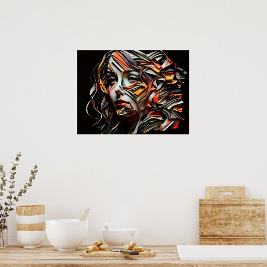 Dame de papier poster (Keuken)