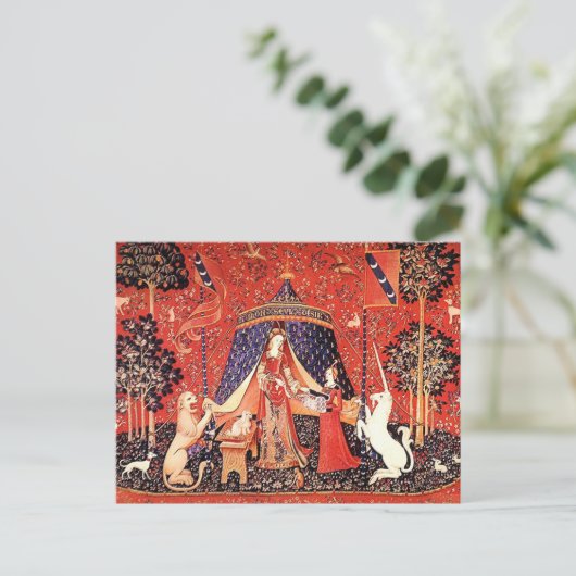 Dame & de Unicorn Briefkaart (Staand voorkant)