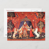 Dame & de Unicorn Briefkaart (Voorkant / Achterkant)