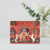 Dame & de Unicorn Briefkaart (Staand voorkant)