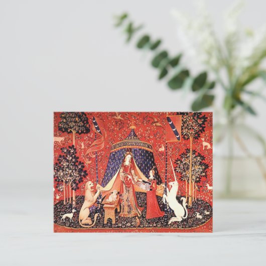 Dame & de Unicorn Briefkaart (Staand voorkant)