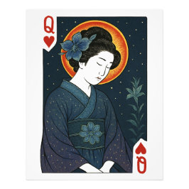 Dame der Herzen – Japan Geisha  Foto Afdruk