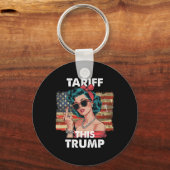 dame die de middelvinger tarief geeft dit sleutelhanger (Voorkant)
