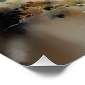 Dame die door een bos loopt perfect poster (Hoek)