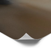 Dame die door een bos loopt poster (Hoek)