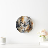 Dame die door een bos loopt ronde klok (Huis)