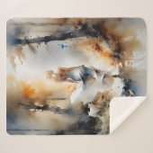 Dame die door een bos loopt sherpa deken (Voorkant (horizontaal))