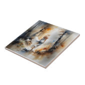 Dame die door een bos loopt tegeltje (Zijkant)