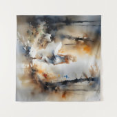 Dame die door een bos loopt wandkleed (Voorkant (horizontaal))