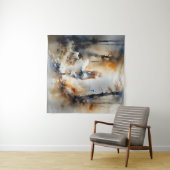 Dame die door een bos loopt wandkleed (In Situ (horizontaal))