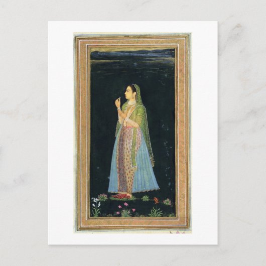 Dame die een bloesem houdt, van het kleine Clive A Briefkaart (Voorkant)