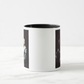 Dame die een knuffel en een flutist speelt mok (Midden)