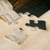 Dame die een luit speelt legpuzzel (Zijkant)