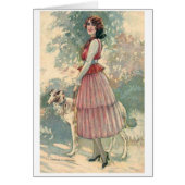 - dame die haar hond uitlekt , (Voorkant)