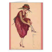  dame die haar kussen aanpast, (Voorkant)