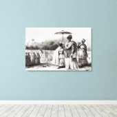 Dame die het kind naar Baptisme brengt Canvas Afdruk (Insitu (Houten vloer))