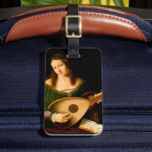Dame die Lute Fine Art Renaissance Painting speelt
