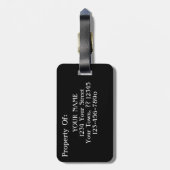 Dame die Lute Fine Art Renaissance Painting speelt Bagagelabel (Achterkant verticaal)