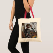  dame die op de rand van de afgrond kijkt tote bag (Voorkant (product))