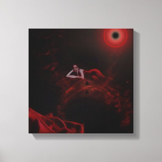 Dame dood in het rood canvas afdruk (Voorkant)