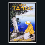 Dame door het Poster van het Travel van het Tahoe<br><div class="desc">De originele reproductie van de reisposter is digitaal herontworpen en hersteld naar goeddunken van de kunstenaar. Perfect voor uw huiswanddecor. Lijst het en dit zou een mooie retro-stijl kamerdecoratie maken in een bar,  café,  restaurant,  thuistheater,  kantoor of een hol.</div>