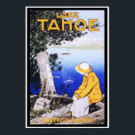Dame door het Poster van het Travel van het Tahoe<br><div class="desc">De originele reproductie van de reisposter is digitaal herontworpen en hersteld naar goeddunken van de kunstenaar. Perfect voor uw huiswanddecor. Lijst het en dit zou een mooie retro-stijl kamerdecoratie maken in een bar,  café,  restaurant,  thuistheater,  kantoor of een hol.</div>