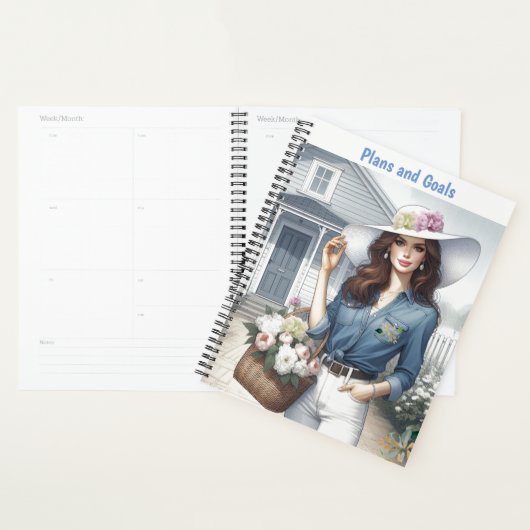  Dame Dragen Bloemen Plannen en Doelen Planner (Display)