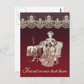 dame drink thee briefkaart (Voorkant / Achterkant)