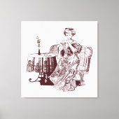 dame drink thee canvas afdruk (Voorkant)