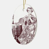 dame drink thee keramisch ornament (Links)