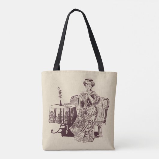 dame drink thee tote bag (Achterkant)