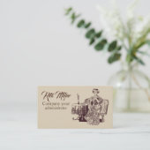 dame drink thee visitekaartje (Staand voorkant)