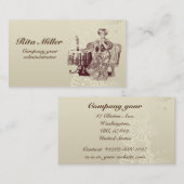 dame drink thee visitekaartje (Voorkant / Achterkant)