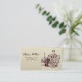 dame drink thee visitekaartje (Staand voorkant)