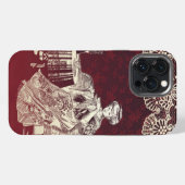 dame drinkt thee iPhone hoesje (Achterkant horizontaal)