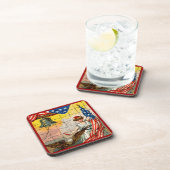 dame, Eagle, Vlag en Liberty Bell Mosiac Drankjes Onderzetter (Rechterzijde)