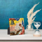 dame, Eagle, Vlag en Liberty Bell Mosiac Fotoplaat (Insitu)